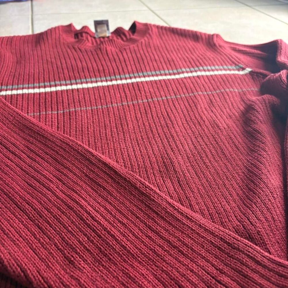 Old-navy Men's Burgundy and Red Jumper